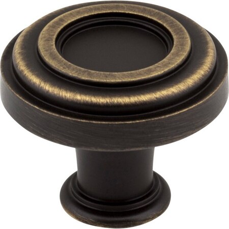 Jeffrey Alexander 1-3/8" Diameter Antique Brushed Satin Brass Ring Lafayette Cabinet Knob 317ABSB
